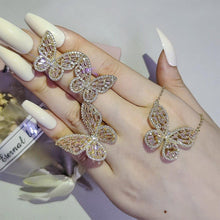画像をギャラリービューアに読み込む, 3pcs Luxury Butterfly Bridal Dubai Jewelry Set For Women Jewelry Gift mj16 - www.eufashionbags.com