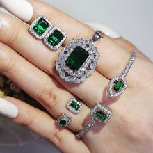 Charger l&#39;image dans la galerie, 4pcs Luxury Princess bridal Dubai Jewelry Sets For Women Jewelry Wholesale mj24 - www.eufashionbags.com