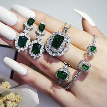 Charger l&#39;image dans la galerie, 4pcs Luxury Princess bridal Dubai Jewelry Sets For Women Jewelry Wholesale mj24 - www.eufashionbags.com
