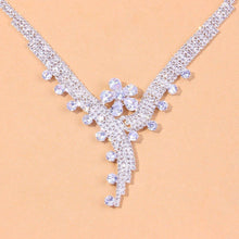 Load image into Gallery viewer, 4Pcs Silver Color Blossom Wedding Jewelry Sets for Women Jewelry mj08 - www.eufashionbags.com