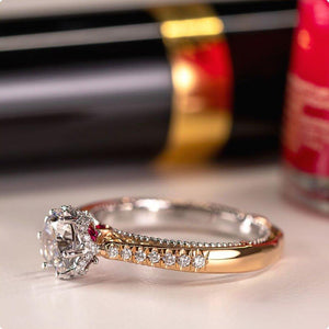 6 Claw Crystal Zircon Ring Women Wedding Jewelry hr72 - www.eufashionbags.com
