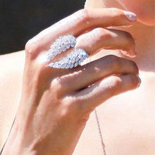 Charger l&#39;image dans la galerie, Adjustable Wing Feather Rings Women Fashion Jewelry hr204 - www.eufashionbags.com