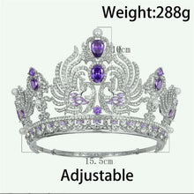 Load image into Gallery viewer, Adjustable Zircon Beauty Tiaras and Crowns For Women Crystal Diadem Bridal Hair Jewelry dc24 - www.eufashionbags.com