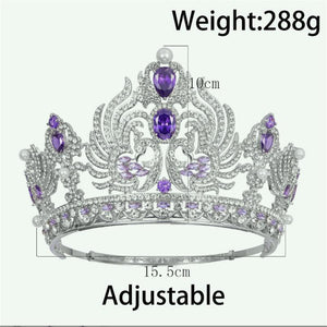 Adjustable Zircon Beauty Tiaras and Crowns For Women Crystal Diadem Bridal Hair Jewelry dc24 - www.eufashionbags.com
