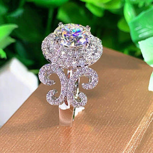 Aesthetic Women Wedding Rings Cubic Zirconia Fashion Jewelry hr223 - www.eufashionbags.com