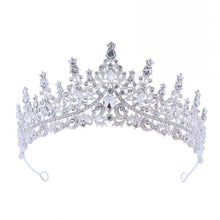 Charger l&#39;image dans la galerie, Baroque Crystal Bridal Crown With Earrings Rhinestone Pageant Diadem Princess Tiaras Headpiece bc86 - www.eufashionbags.com