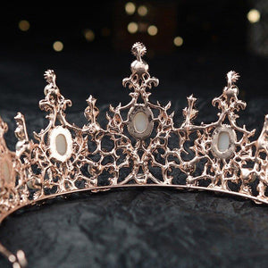 Baroque Crystal Pearl Bridal Tiaras Crown Rhinestone Diadem CZ Headbands bc33 - www.eufashionbags.com