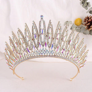 Baroque Crystal Sparkling Queen Crown Rhinestone Wedding Tiaras Women Diadem Hair Accessories bc 111 - www.eufashionbags.com