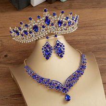 画像をギャラリービューアに読み込む, Baroque Crystal Water Drop Bridal Jewelry Set Rhinestone Tiaras Crown Necklace Earrings Sets bj18 - www.eufashionbags.com