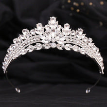Load image into Gallery viewer, Baroque Diverse Silver Color Crystal Bridal Tiaras Crown For Women g02 - www.eufashionbags.com