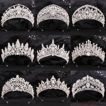 Load image into Gallery viewer, Baroque Diverse Silver Color Crystal Bridal Tiaras Crown For Women g02 - www.eufashionbags.com