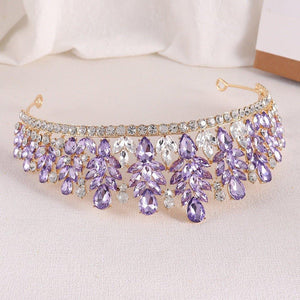 Baroque Green Opal Wedding Headband Crystal Crowns Tiaras Hair Jewelry bc59 - www.eufashionbags.com