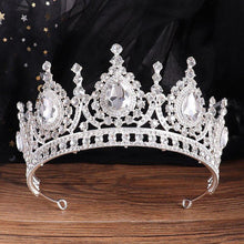 Charger l&#39;image dans la galerie, Baroque Princess Opal Crystal Tiaras Crown With Earrings Queen Tiara Diadem bc133 - www.eufashionbags.com
