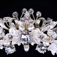 Load image into Gallery viewer, Baroque rhinestone pearl flower crowns crystal wedding hair accessories bc32 - www.eufashionbags.com