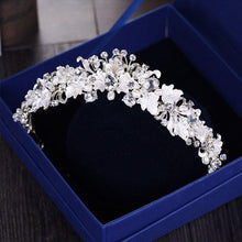 Charger l&#39;image dans la galerie, Baroque rhinestone pearl flower crowns crystal wedding hair accessories bc32 - www.eufashionbags.com