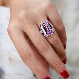 Big Rectangle Zircon Women Rings Bridal Ring hr150 - www.eufashionbags.com