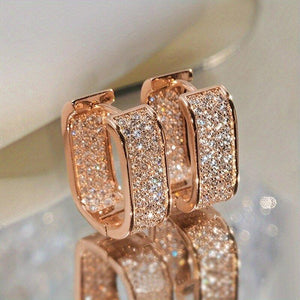Bling CZ Hoop Earrings for Women Fashion Jewelry he88 - www.eufashionbags.com