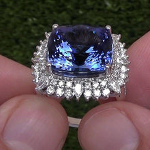 Load image into Gallery viewer, Blue flower Cubic Zirconia Rings for Women Fashion Jewelry hr75 - www.eufashionbags.com