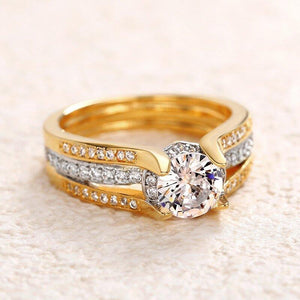Bright Cubic Zirconia Proposal Ring Fashion Women Wedding Band Jewelry Gift hr34 - www.eufashionbags.com
