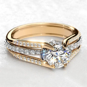 Bright Cubic Zirconia Proposal Ring Fashion Women Wedding Band Jewelry Gift hr34 - www.eufashionbags.com