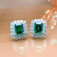 Load image into Gallery viewer, Bright Green Zirconia Stud Earrings for Women he06 - www.eufashionbags.com