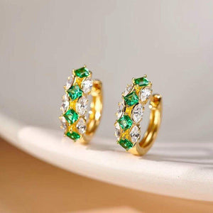 Bright Zirconia Hoop Earrings Women Fashion Jewelry hr48 - www.eufashionbags.com