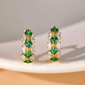 Bright Zirconia Hoop Earrings Women Fashion Jewelry hr48 - www.eufashionbags.com