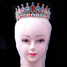 Load image into Gallery viewer, Colorful Crystal Bridal Tiara Crown Jelly Rhinestone Wedding Hair Accessories bc80 - www.eufashionbags.com