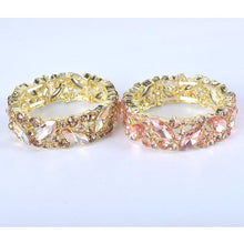 Carica l&#39;immagine nel visualizzatore di Gallery, Colorful Crystal Cuff Bangles Bracelet Wide Stretch Bangle Jewelry Gifts cb01 - www.eufashionbags.com