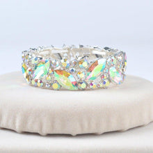 Cargar imagen en el visor de la galería, Colorful Crystal Cuff Bangles Bracelet Wide Stretch Bangle Jewelry Gifts cb01 - www.eufashionbags.com