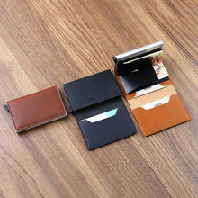 Laden Sie das Bild in den Galerie-Viewer, Credit Card Holder for Men Bank Cards Holders Leather Women RFID Wallet - www.eufashionbags.com
