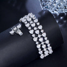 画像をギャラリービューアに読み込む, Cubic Zircon Love Heart CZ Tennis Chain Bracelets for Women Wedding Party Jewelry cw40 - www.eufashionbags.com