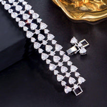 Carica l&#39;immagine nel visualizzatore di Gallery, Cubic Zircon Love Heart CZ Tennis Chain Bracelets for Women Wedding Party Jewelry cw40 - www.eufashionbags.com