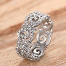 Load image into Gallery viewer, Cubic Zirconia Hollow Pattern Women Rings Temperament Wedding Accessories - www.eufashionbags.com