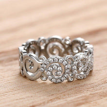 Load image into Gallery viewer, Cubic Zirconia Hollow Pattern Women Rings Temperament Wedding Accessories - www.eufashionbags.com