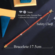 Laden Sie das Bild in den Galerie-Viewer, Cubic Zirconia Prong Setting Tennis Chain Link Bracelets for Women cb30 - www.eufashionbags.com