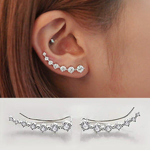 Cubic Zirconia Versatile Pierced Earrings Fashion Women Daily Jewelry hr37 - www.eufashionbags.com