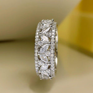 Cubic Zirconia Wedding Band Proposal Ring For women hr166 - www.eufashionbags.com