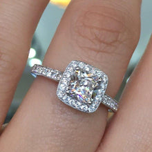 Load image into Gallery viewer, Cushion Shape Cubic Zirconia Rings for Women Trendy Wedding Jewelry t08 - www.eufashionbags.com