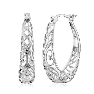 Delicate Graceful Hollow-out Hoop Earrings Women Metallic Style Jewelry Gift he10 - www.eufashionbags.com