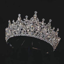 Load image into Gallery viewer, Diverse Silver Color Crystal Bridal Tiaras Crown Rhinestone Headpieces bc56 - www.eufashionbags.com
