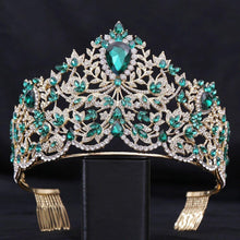 Load image into Gallery viewer, European Luxury Crystal Wedding Crown Large Rhinestone Queen Tiara Hair Jewelry dc21 - www.eufashionbags.com