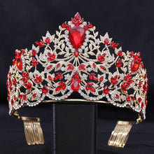Charger l&#39;image dans la galerie, European Luxury Crystal Wedding Crown Large Rhinestone Queen Tiara Hair Jewelry dc21 - www.eufashionbags.com
