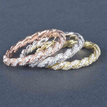 Load image into Gallery viewer, Fancy Twist Thin Women Rings Iced Out Cubic Zirconia Jewelry hr163 - www.eufashionbags.com