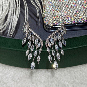 Fashion Angel Wing Shaped Stud Earrings for Women he112 - www.eufashionbags.com