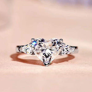 Fashion Bright Heart Zirconia Ring Women Graceful Engagement Ceremony Accessories hr11 - www.eufashionbags.com