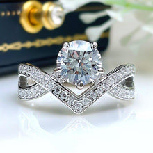 Load image into Gallery viewer, Fashion Bright Zirconia Ring Women Wedding Accessories Silver Color Jewelry hr30 - www.eufashionbags.com