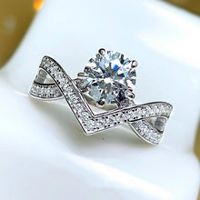 Load image into Gallery viewer, Fashion Bright Zirconia Ring Women Wedding Accessories Silver Color Jewelry hr30 - www.eufashionbags.com