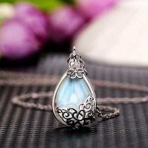 Fashion Butterfly and Flower Pendant Necklace for Women hn11 - www.eufashionbags.com