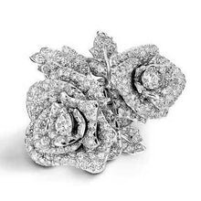 Charger l&#39;image dans la galerie, Fashion Chic Rose flower Zirconia Ring Women Jewelry Accessories Gift he17 - www.eufashionbags.com